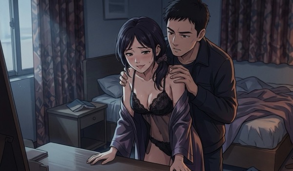 帰ったら部屋で彼女が男と立ちバックしてた