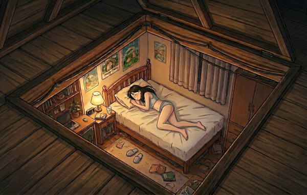 嫁がオナニーしているか調べるためにトラップをかける